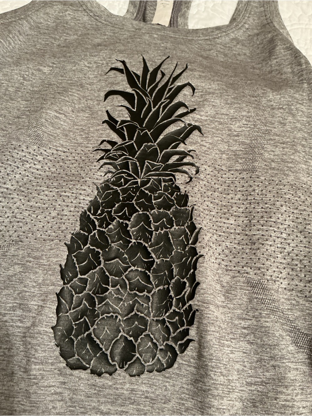 RARE LULULEMON Swiftly Tech Tank 2.0 Gray Hawaii Pineapple Design Size 2 - Picture 3 of 9